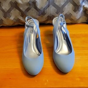 Comfort Plus by Predictions Size 9 1/2W  Slingback Heels, Sky Blue